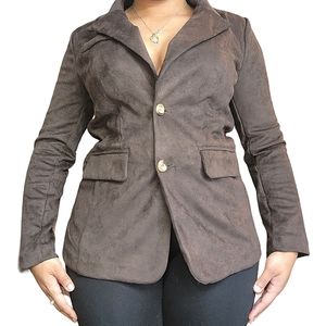 Brown Blazer Suit Jacket